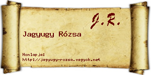 Jagyugy Rózsa névjegykártya