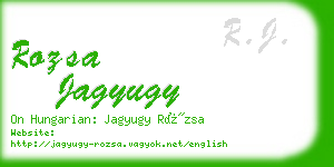 rozsa jagyugy business card